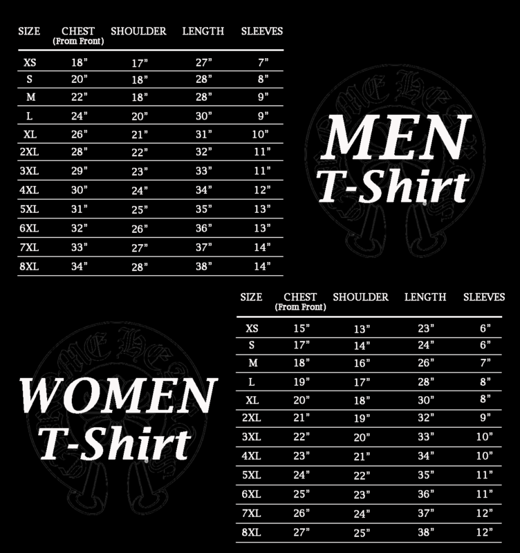 T Shirt Size Chart