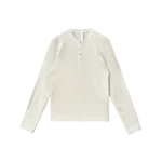 Waffle Henley Collar CH Logo Embroidered Shirt