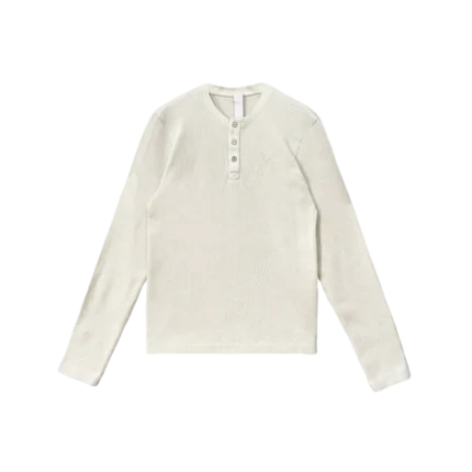 Waffle Henley Collar CH Logo Embroidered Shirt