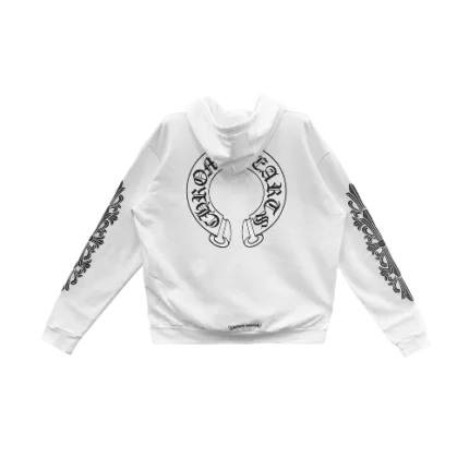 White Chrome Hearts Hoodie Horseshoe Logo