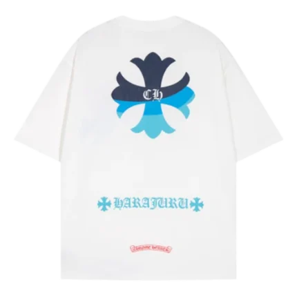 Unisex HARAJURU Chrome Heart Shirt White