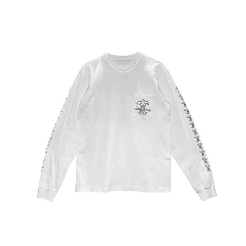 White Fleur Logo Long Sleeve Tshirt transformed