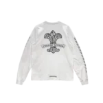 Chrome Hearts Long Sleeve White Fleur Logo T Shirt