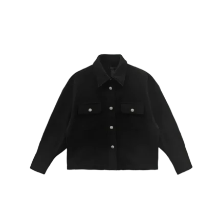 Work Dog Short Black Wool Jacket