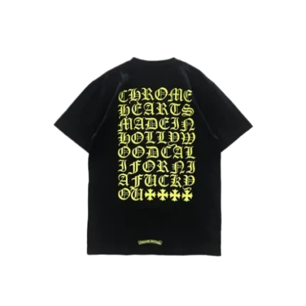 Yellow Script Logo Short Sleeve T-Shirt