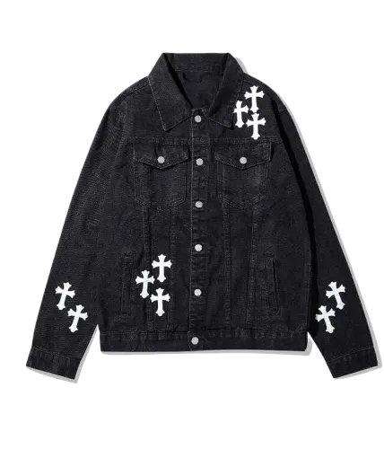 Chrome Hearts White Cross Patch Denim Jacket