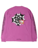 Chrome Hearts Matty Boy Spider Web Long Sleeve Tee Purple