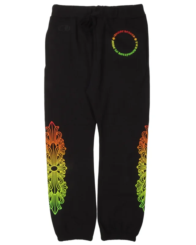 Home 23 Floral Gradient Chrome Hearts Sweatpants Black