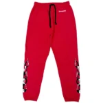 Red Chrome Hearts Sweatpants Matty Boy Flame