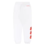 Red Rolling Stones Horseshoe Sweatpants White