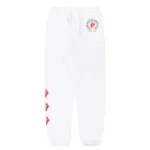 Red Rolling Stones Horseshoe Sweatpants White