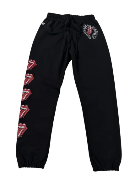 Rolling Stones Chrome Hearts Sweatpants Black