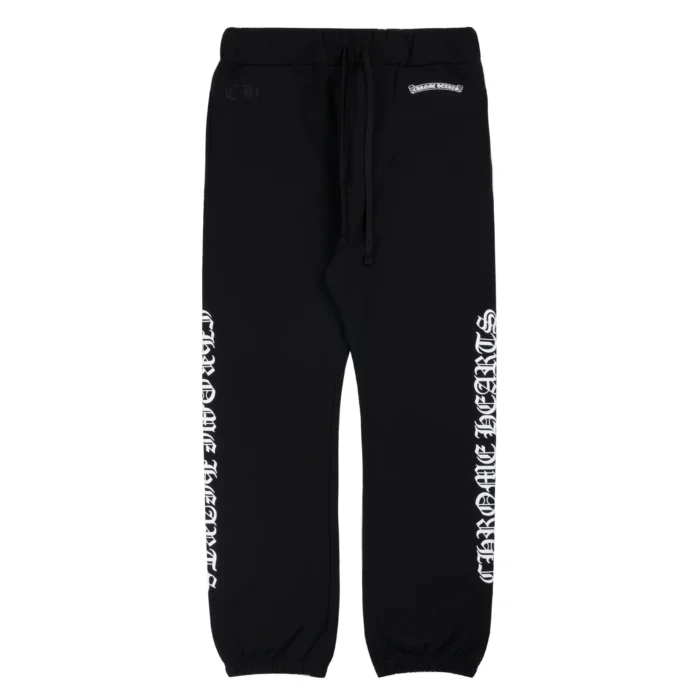 Spellout Chrome Hearts Sweatpants Black