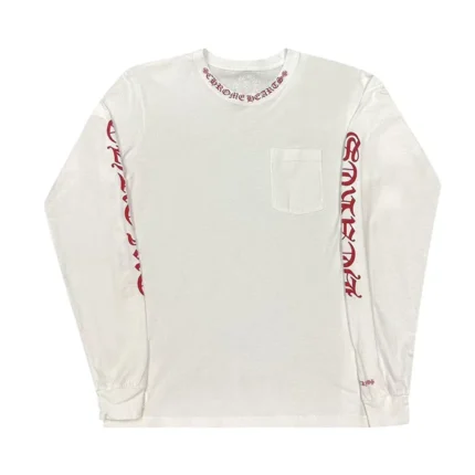 Exclusive Miami Chrome Hearts Neck Logo Long Sleeve T Shirt White