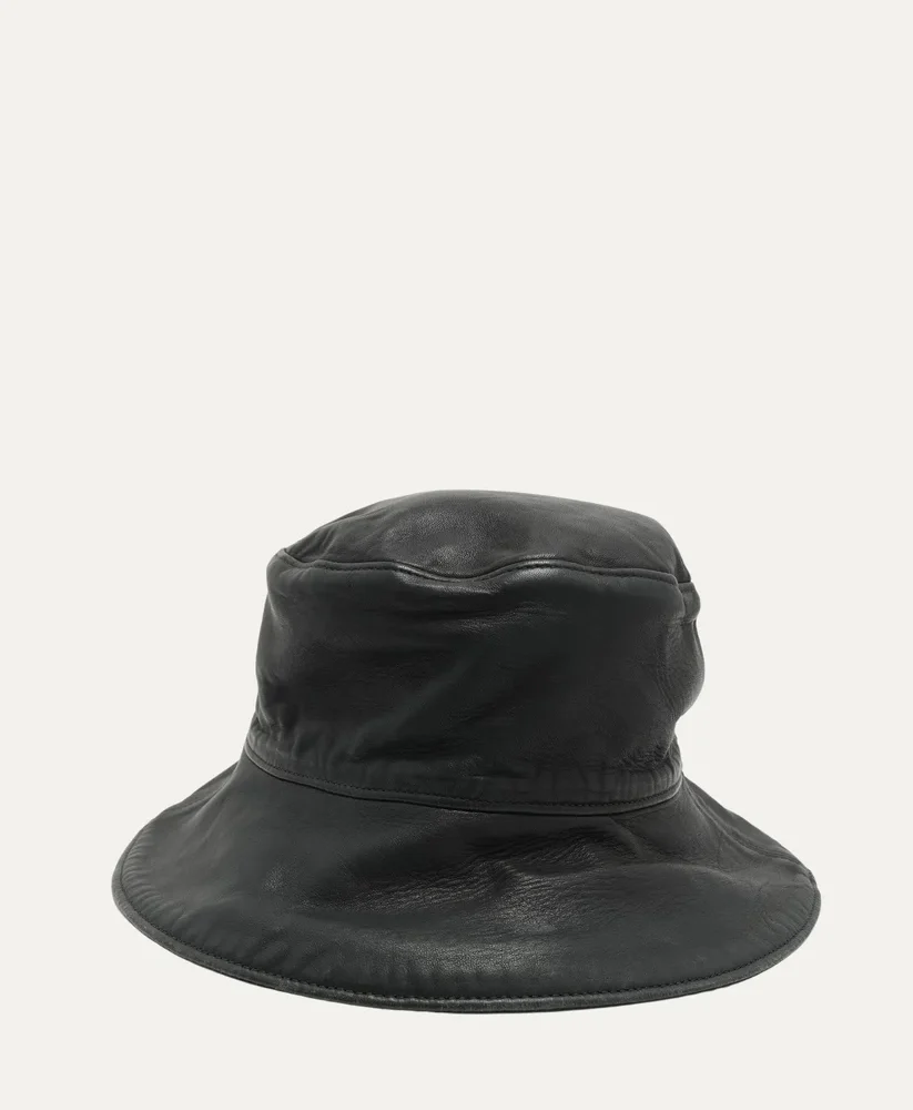 Chrome Heart Leather Bucket Hat