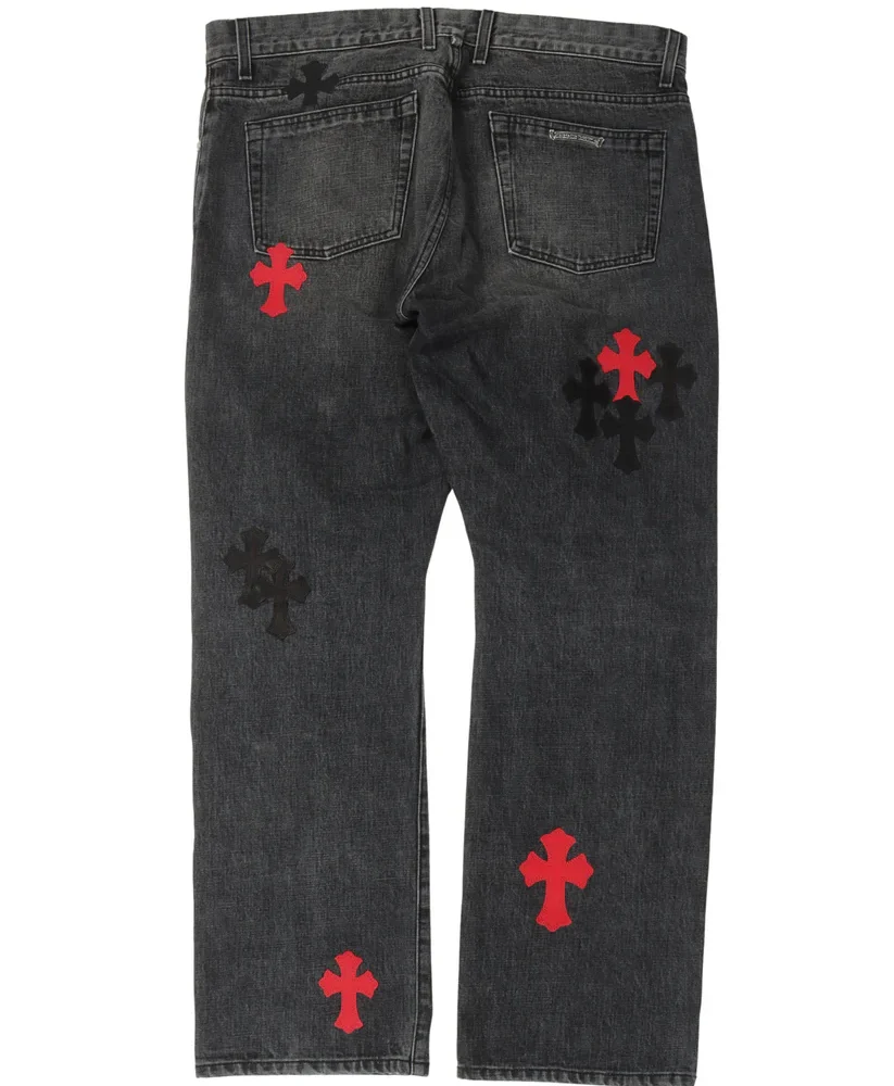 Chrome Hearts Red Cross Patch Jeans
