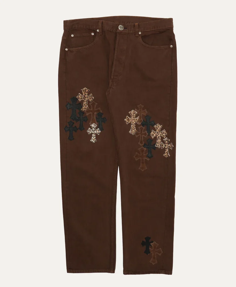 Chrome Hearts New Release Cross Patch Jeans