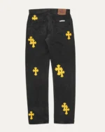 Chrome Hearts Yellow Cross Patch Jeans