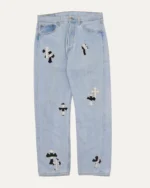 Chrome Hearts Zebra Cross Patch Jeans