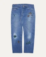 Chrome Hearts Star Patch Jeans Blue