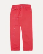 Chrome Hearts Cross Patch Jeans Red