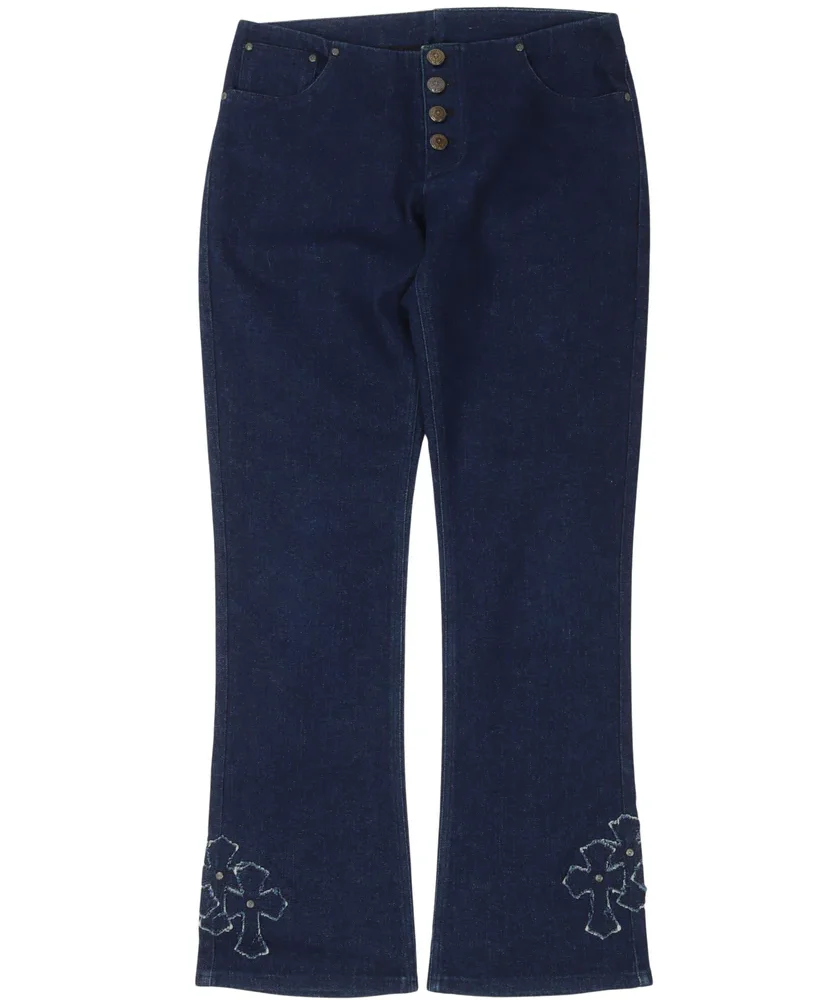 Chrome Hearts Blue Cross Patch Jeans