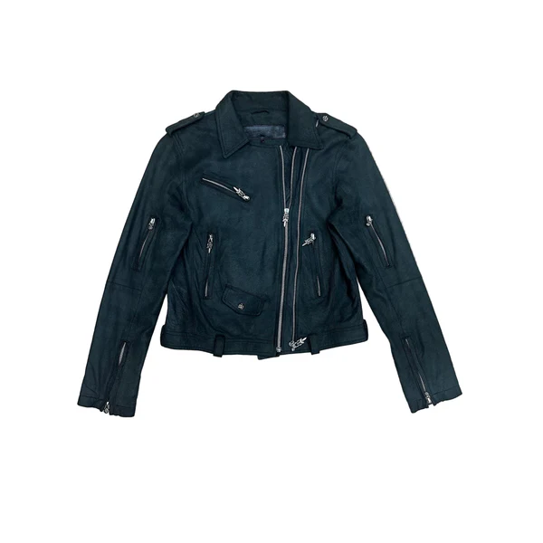 Suede Zip Up Jacket Black