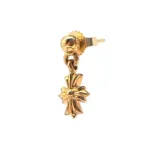 22k Gold Chrome Hearts Earring Tiny E Drop