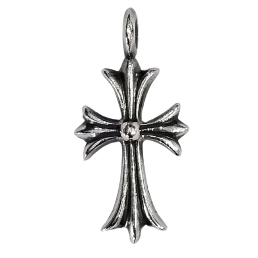 Chrome Heart Jewelry Pave Diamond Tiny Cross