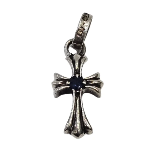 Sapphire Baby Fat Chrome Hearts Pendant