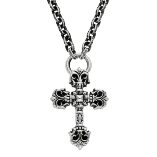 24 Inch Filigree Paper Chain Chrome Hearts Necklace