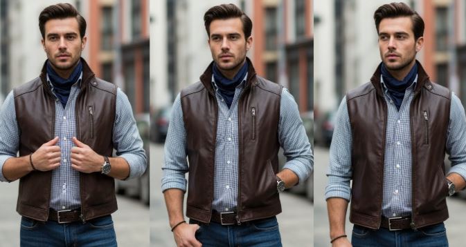 how to style a leather vest