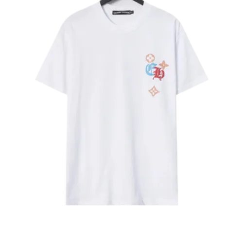 Chrome Hearts Cross Louis Vuitton White T Shirt